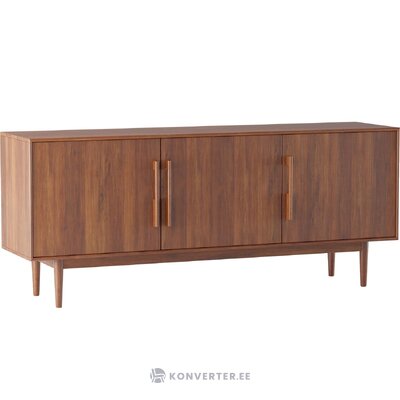 Tumši brūns masīvkoka skapis (paul) ar kosmētisku defektu