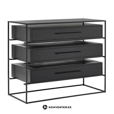 Черный комод со стеклянной столешницей (Лайл) отличается от оригинала