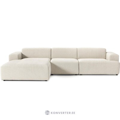Beige modulaarinen kulmasohva (melva) kauneusvirheellä