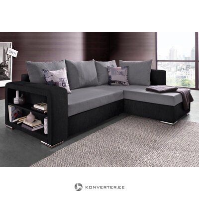 Черно-серый угловой диван-кровать (john)