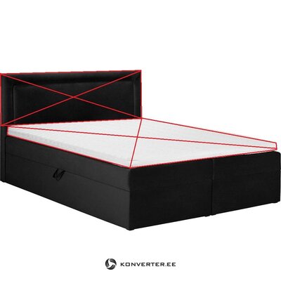 Кровать-ящик из черного бархата с юккой (besolux)
