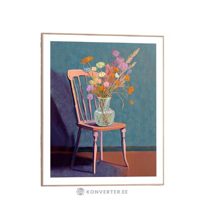 Seinapilt Coloured Chair (Orange Wallz) 40x50