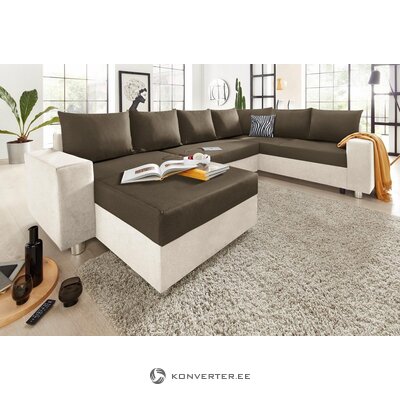 Beige-light brown corner sofa (Paris)