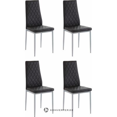 Черный стул с мягкой кожей