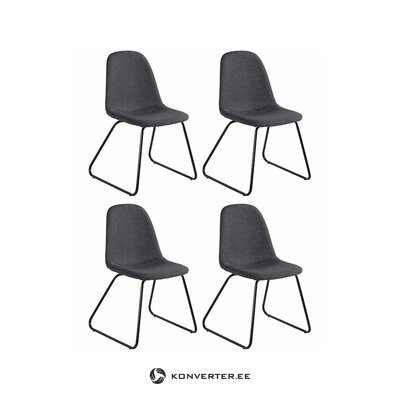 Pilka-juoda kėdė
