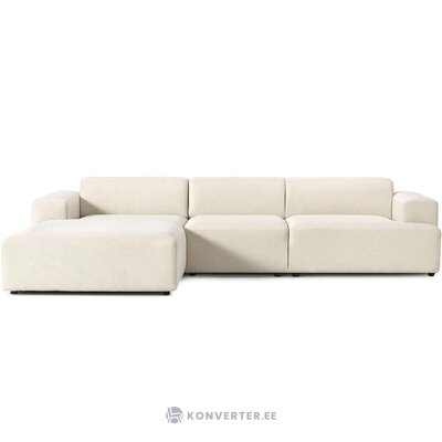 Vaalean beige modulaarinen kulmasohva (melva) 319x195 kosmeettisilla vioilla.