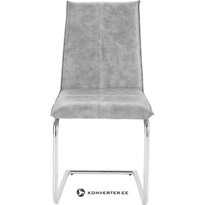 Gray chair with soft leather cover