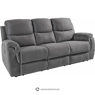 Dark gray three-seater diana sofa with relaxation function, intact