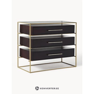 Brown designer chest of drawers (lyle) in good condition