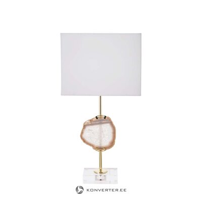 Balta dizaina galda lampa (dārgums) komplektēta, zāles paraugs