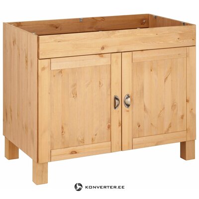 Light brown solid wood washbasin cabinet (oslo)