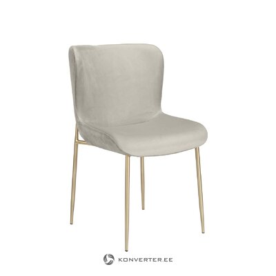 Beige-gold velvet chair (tess)