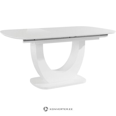 Белый глянцевый обеденный стол (nia)