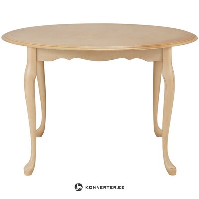 Beige round dining table (queen)