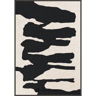 Akustinis meno kūrinys su juodu mediniu rėmu (2 dažnis) 70x100