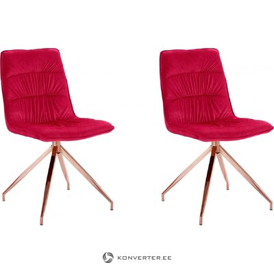 Red velvet chair (zoe) intact