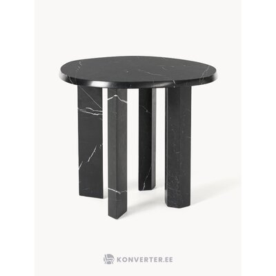 Melns marmora kafijas galdiņš taula (ferm living)
