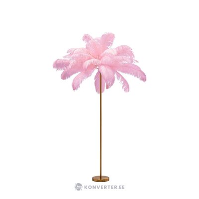 Grīdas lampa ar spalvu palmu (raupjš dizains)