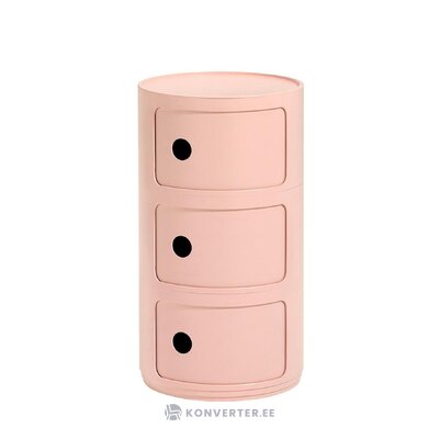 Gaiši rozā dizaina naktsgaldiņš (komponibili) (kartell)