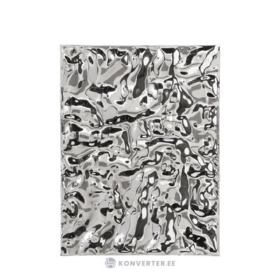 Hopeinen seinäkoriste (roiskekuvio) 60x80 virheillä