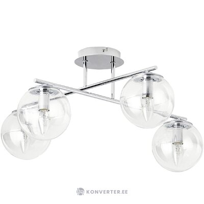 Hopeinen design-kattovalaisin (Atlanta), jossa kosmeettisia virheitä.