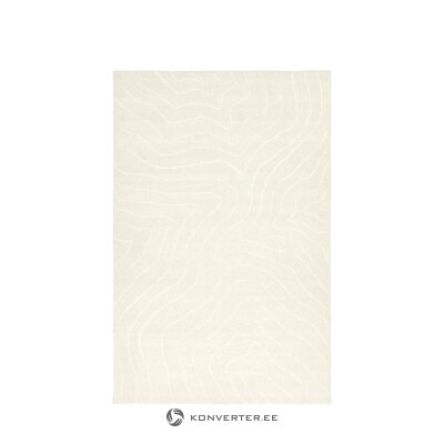 Natūralus baltas vilnonis kilimas su struktūriniu raštu (Aaron) 200x300 nepažeistas, dėžutėje