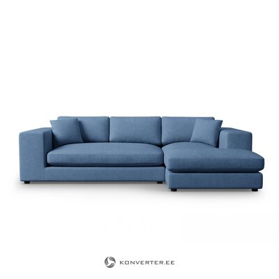 Kampinė sofa (tendance) christian lacroix tamsiai mėlyna, struktūrinio audinio, geriau