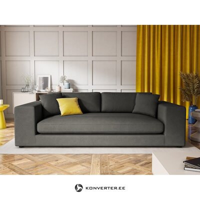 Sofa (tendance) christian lacroix dark gray, velvet, with cosmetic defects.