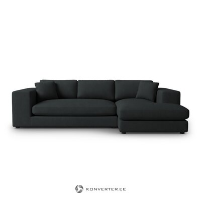 Stūra dīvāns (tendance) christian Lacroix melns, samts, melns plastmasa, labāk
