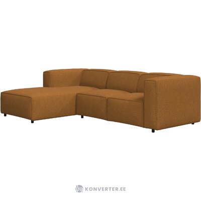 Mustard colored motorized corner sofa carmo (boconcept) 292cm intact