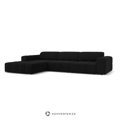 Бархатный диван (luc) christian lacroix черный, бархат, левый