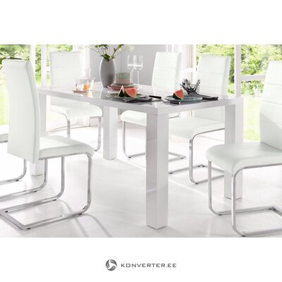 White high-gloss dining table (120x90)
