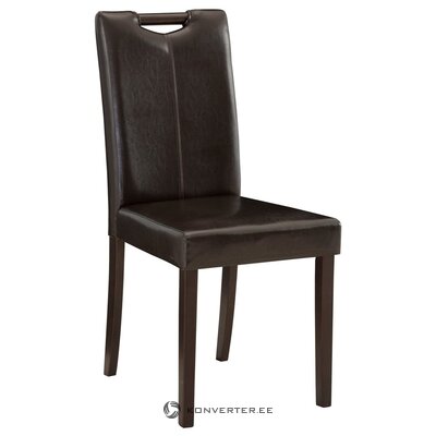 Tummanruskea nahkainen tuoli (Siena)