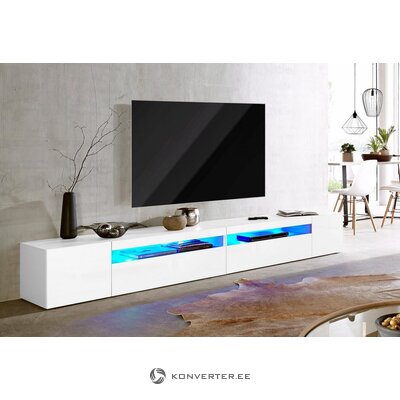 Valge Kõrgläikega Lai TV-Kapp