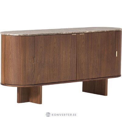 Wooden chest of drawers with marble top (zumi) with cosmetic flaws.