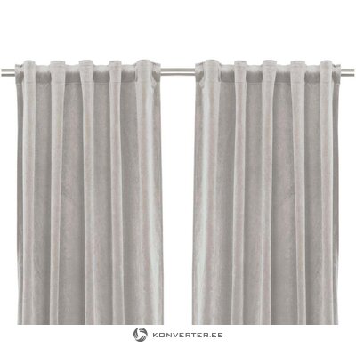Light gray velvet curtain 2 pcs elise (svanefors) complete, in a box
