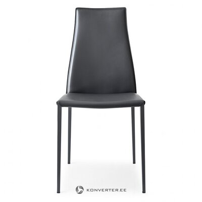 Black design leather dining chair calligaris aida healthy