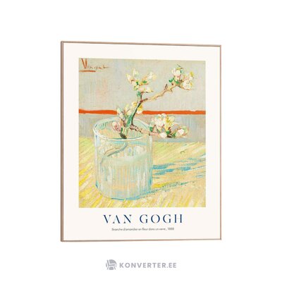 Wall painting (vase with almond blossom) 40x50