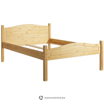 Light narrow solid wood bed (bolton) (140x200)