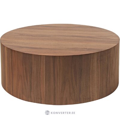 Round wooden coffee table (dan) with cosmetic flaws