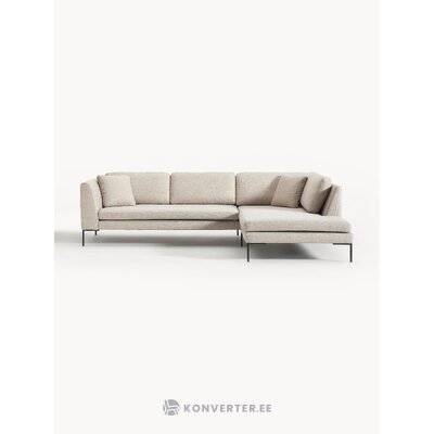 Šviesiai smėlio spalvos kampinė sofa (emma) 302x220
