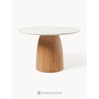 Round solid wood dining table (nelly)