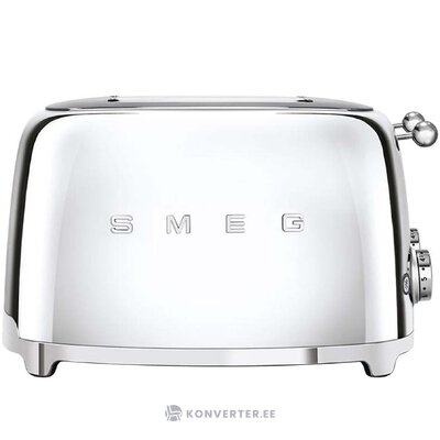 Silver toaster 50&#39;s style (Smeg) with cosmetic flaws.