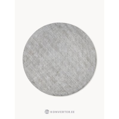 Grey round viscose rug (jane)d=250