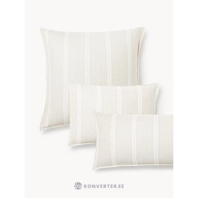 White patterned cotton pillowcase (belinda)80x80