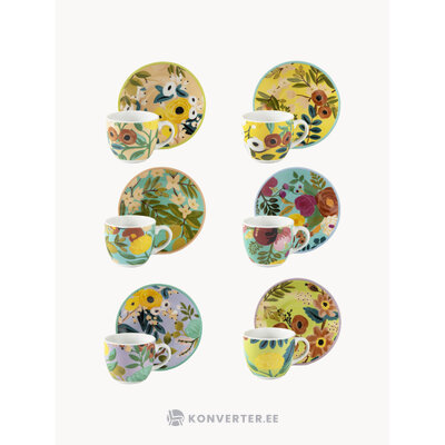 Kohvitasside Komplekt 6-Osaline Fiori Frida (Excélsa)