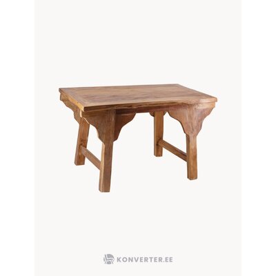 Brown solid wood coffee table natural (moycor)