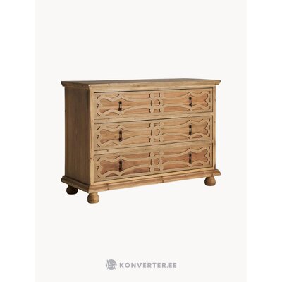 Brown solid wood chest of drawers rumford (vical)