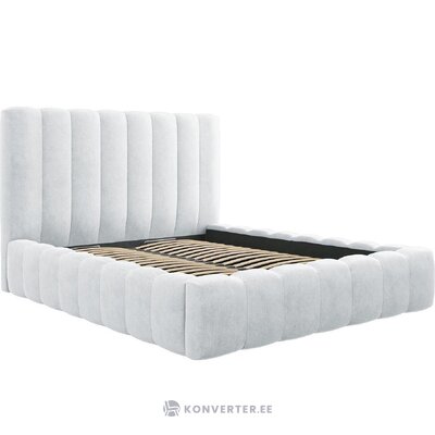 Light gray bed Gina (besolux) 160x200 with cosmetic flaws