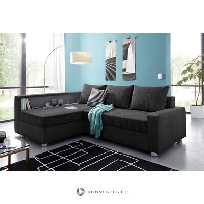Black corner sofa bed (relax)